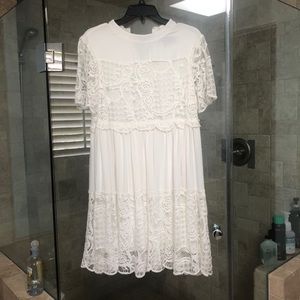 Kendall & Kylie White babydoll dress